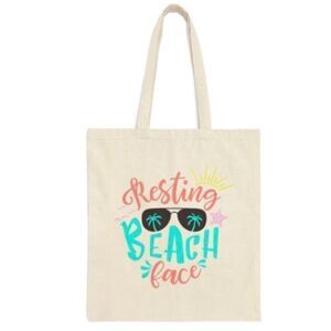 Resting Beach Face Tote